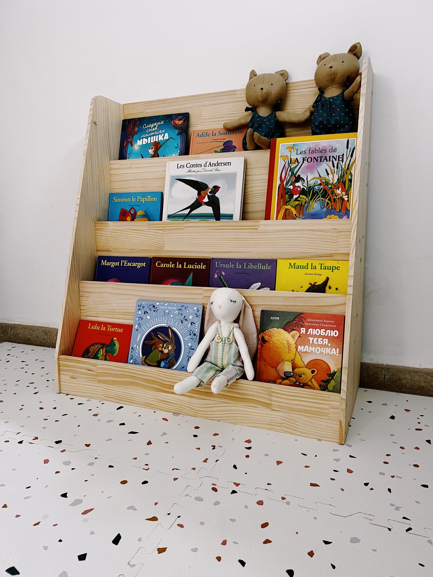 Bibliothèque en bois pour enfants