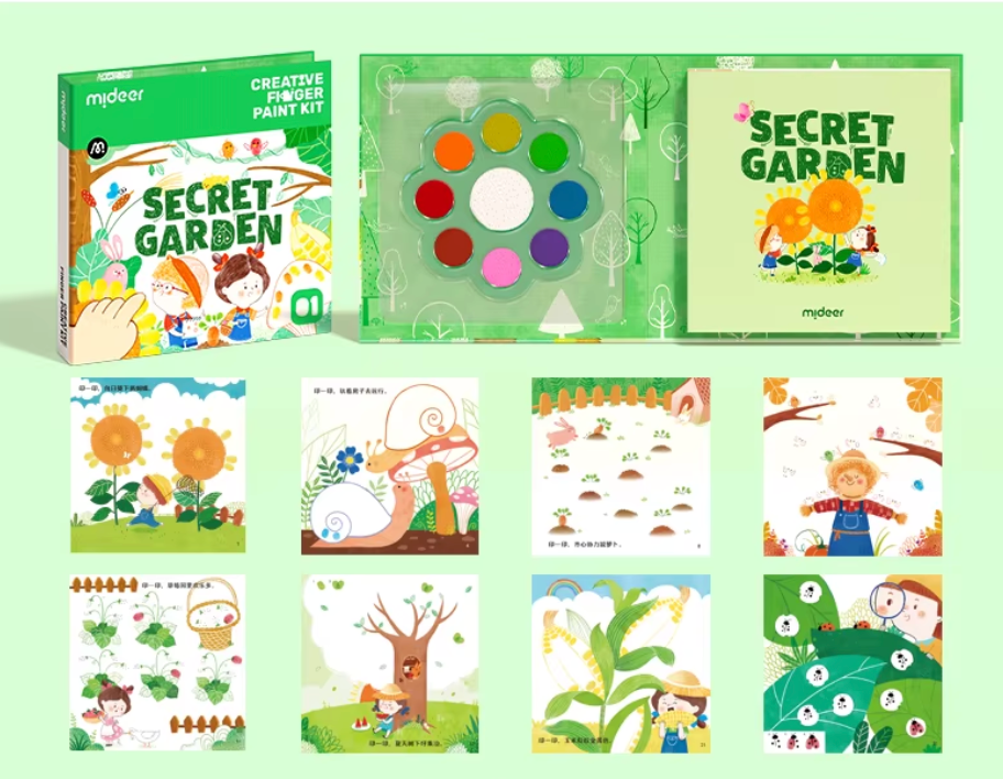 Secret Garden – Kit de Peinture au Doigt