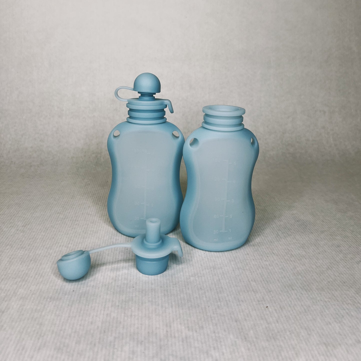 Set de 2 Bouteilles Souples Réutilisables en Silicone