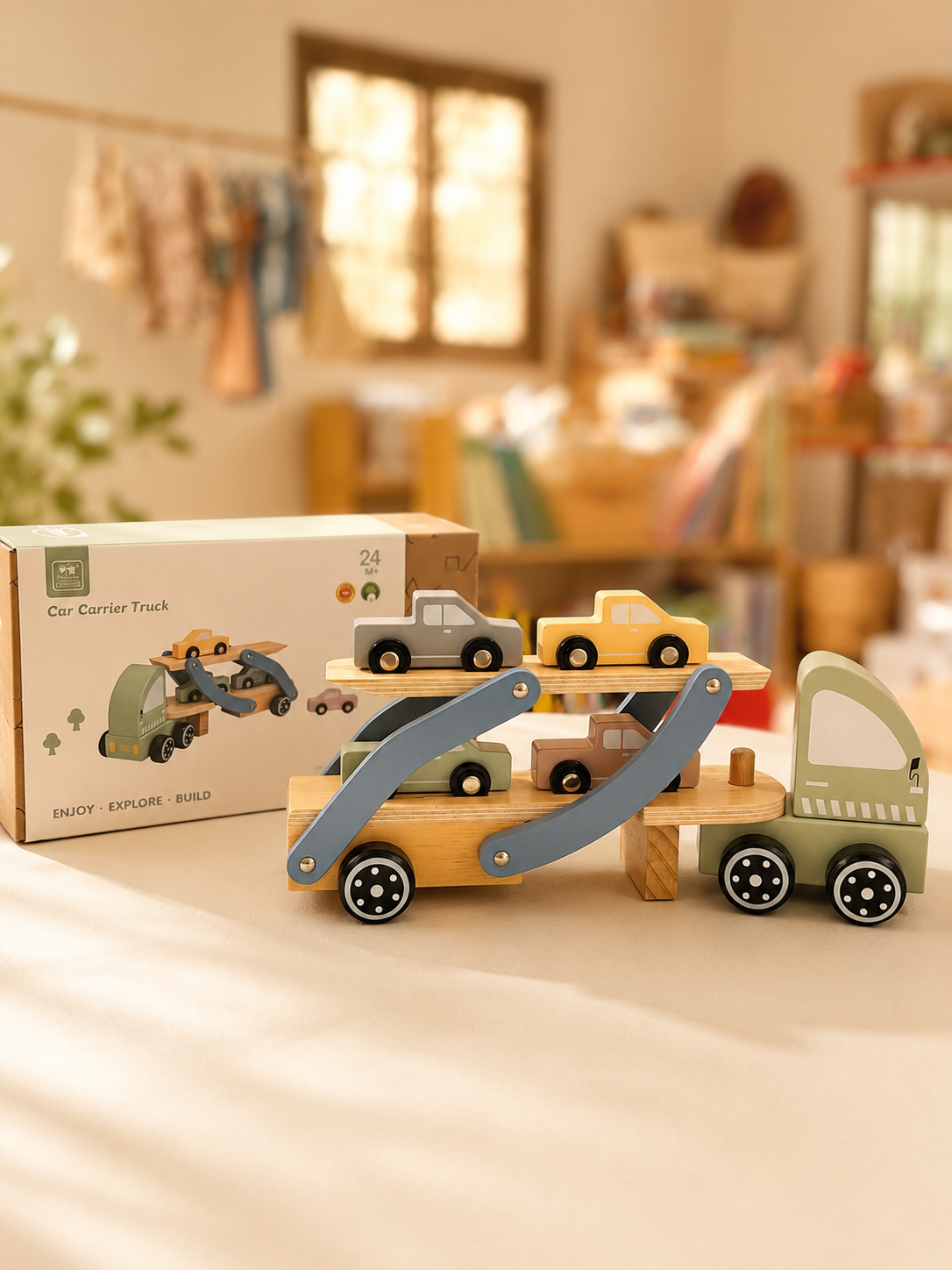 Camion Porte-Voitures en Bois
