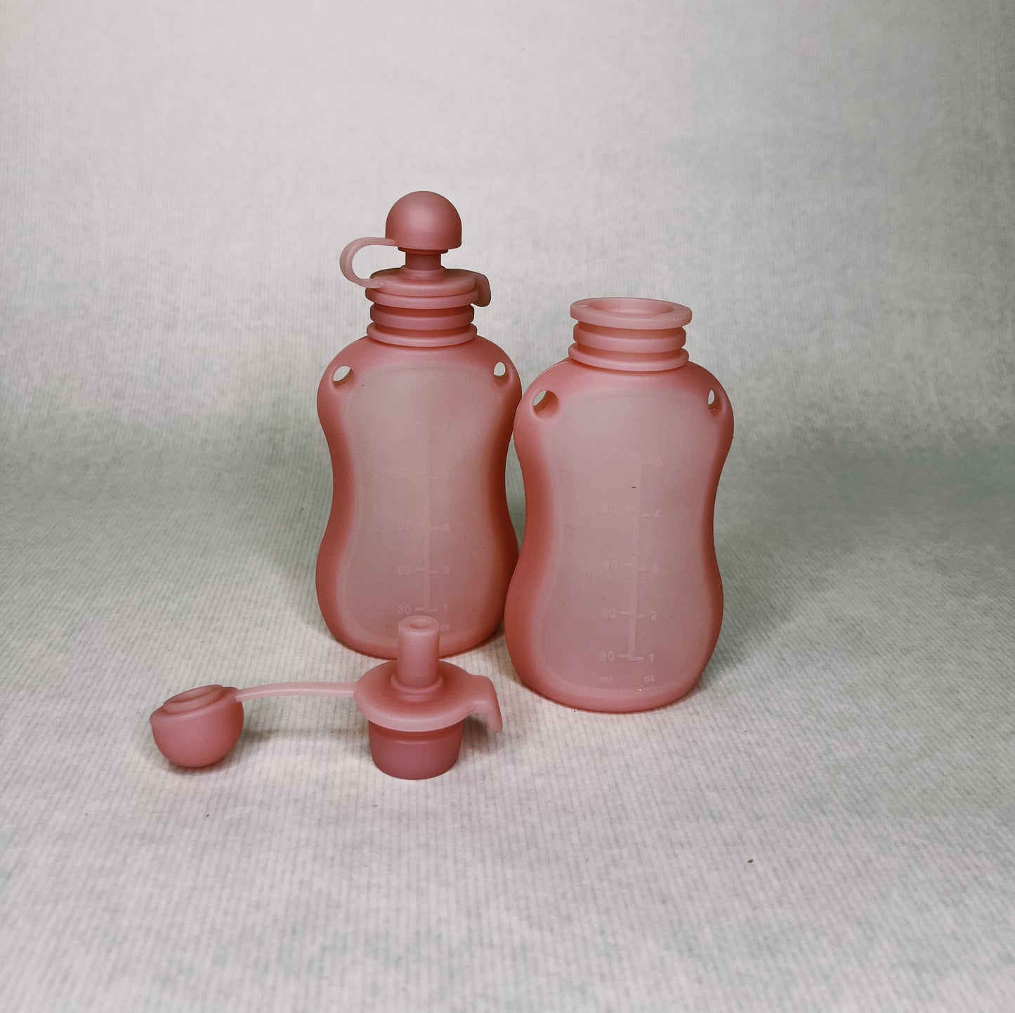 Set de 2 Bouteilles Souples Réutilisables en Silicone